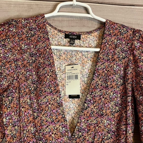 Revolve Afrm Jasmine Ditsy Floral Print Dress - Picture 4 of 15